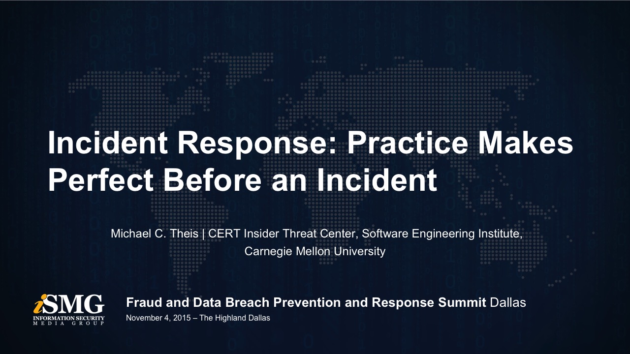 Incident Response - Practice Makes Perfect - Before an Incident